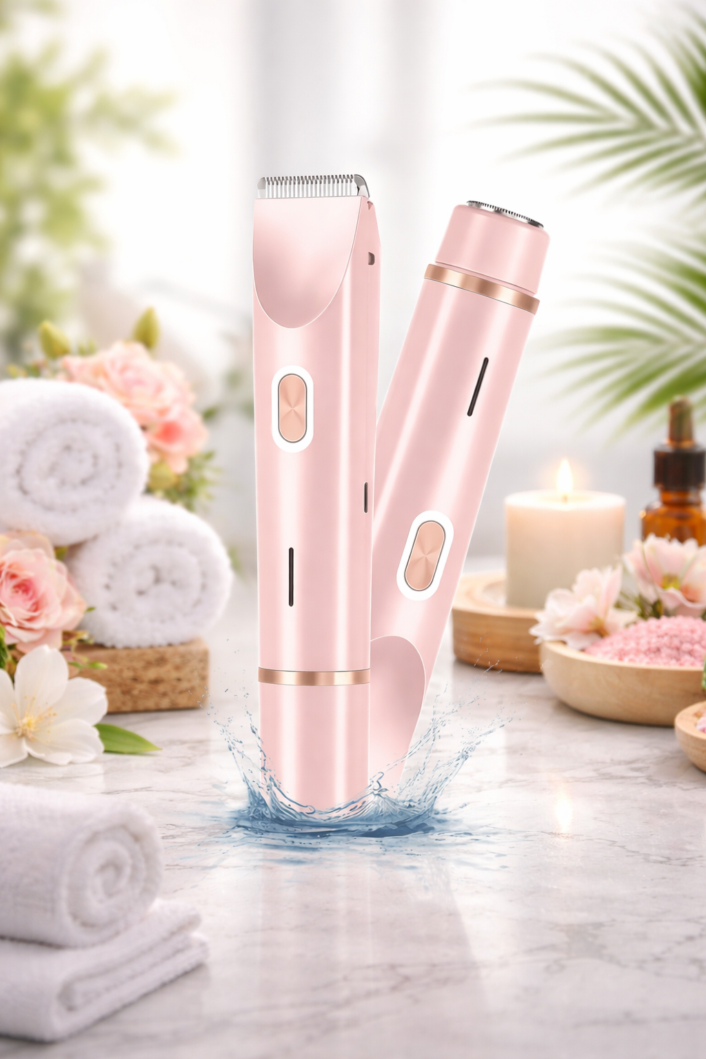 Electric Trimmer, Shaver And Razor 2-in-1 Body. Fully Rechargeable, Waterproof, Painless And Soft Dual Heads